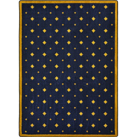 Joy Carpets Any Day Matinee Walk of Fame Theater Area Rugs, 92-Inch by 129-Inch by 0.36-Inch, Navy