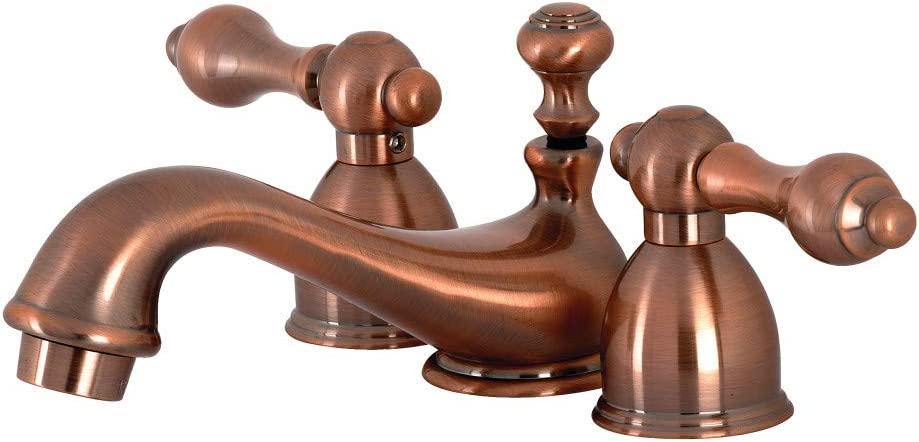 Kingston Brass KS395ALAC Restoration Mini-Widespread Bathroom Faucet, Antique Copper