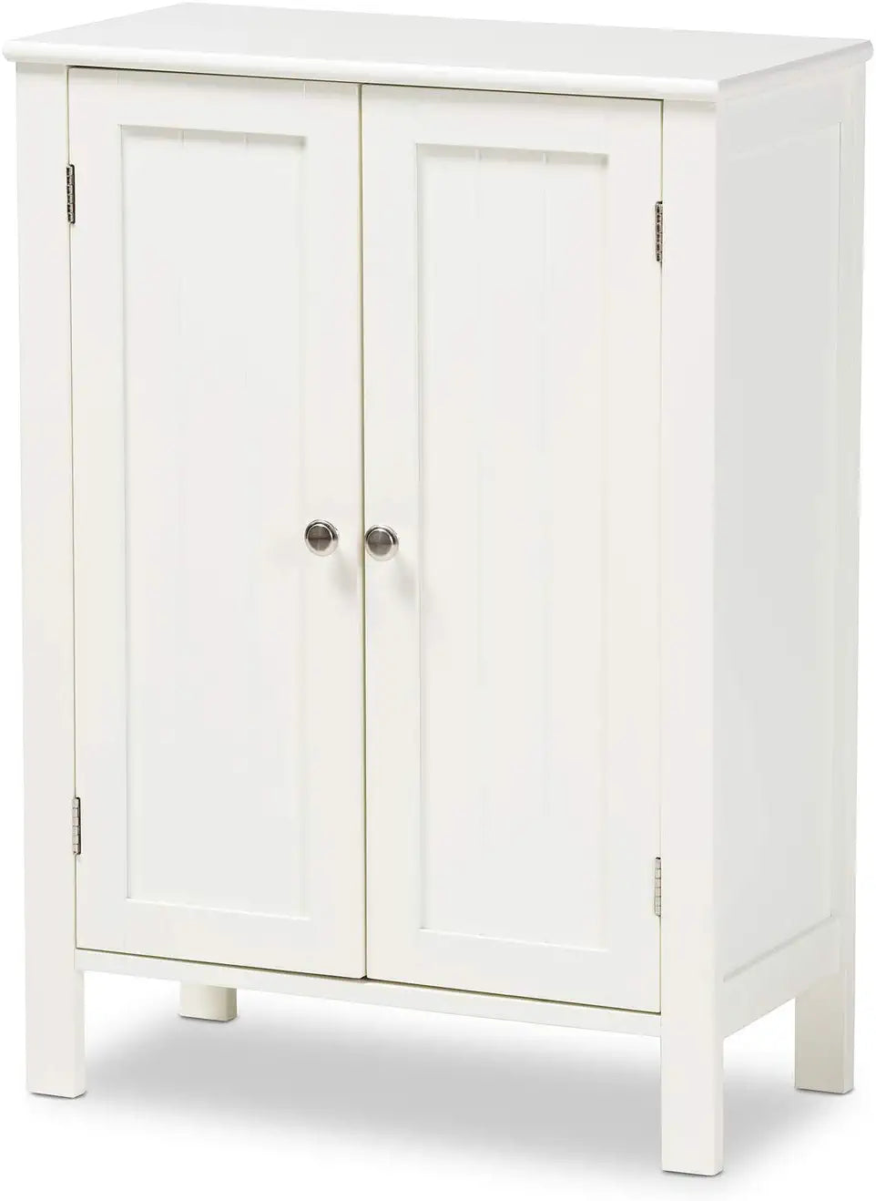 Baxton Studio Thelma Cottage and Farmhouse White Finished 2-door Wood Multipurpose Storage Cabinet