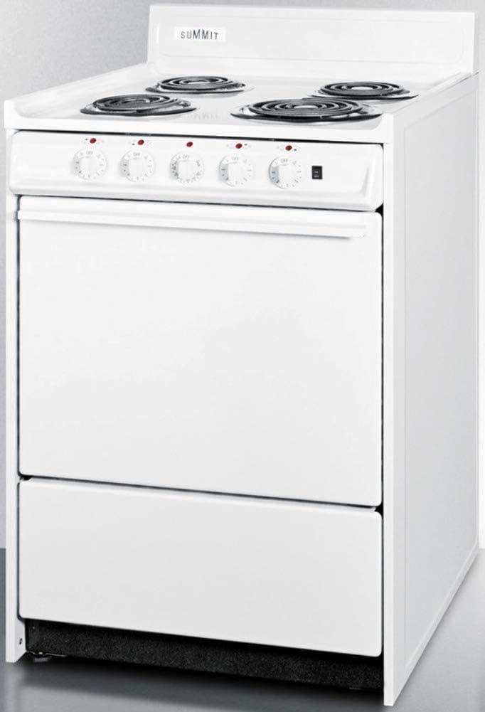 Summit WEM6171Q Kitchen Electric Cooking Range, White