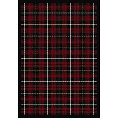 Joy Carpets Kaleidoscope Bit O Scotch Whimsical Area Rugs, 64-Inch by 92-Inch by 0.36-Inch, Lumberjack Red