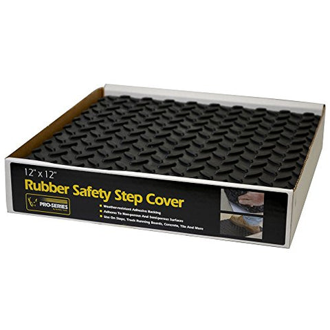 Pro-Series Adhesive Rubber Step Cover  12 x 12 in