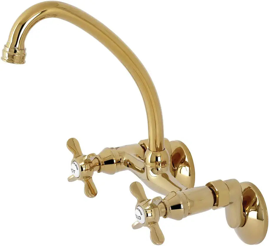 Kingston Brass KS114PB Essex Kitchen Faucet, Polished Brass