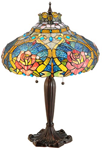 26 inches H Dragonfly Rose Table Lamp