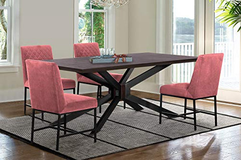 Armen Living Pirate and Pink Napoli 5 Piece Modern Dining Set