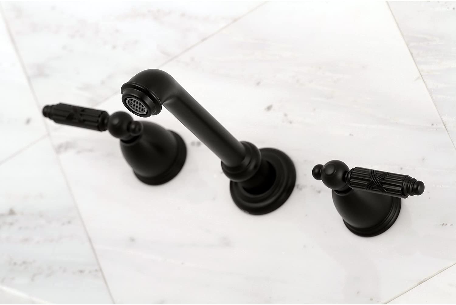 Kingston Brass KS7120GL Georgian Bathroom Faucet, Matte Black