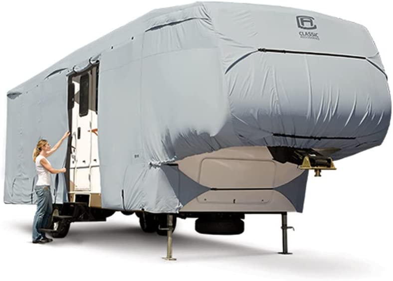 Classic Accessories Over Drive PermaPRO Extra Tall 5th Wheel Trailer Cover, Fits 37&#39; - 41&#39; RVs