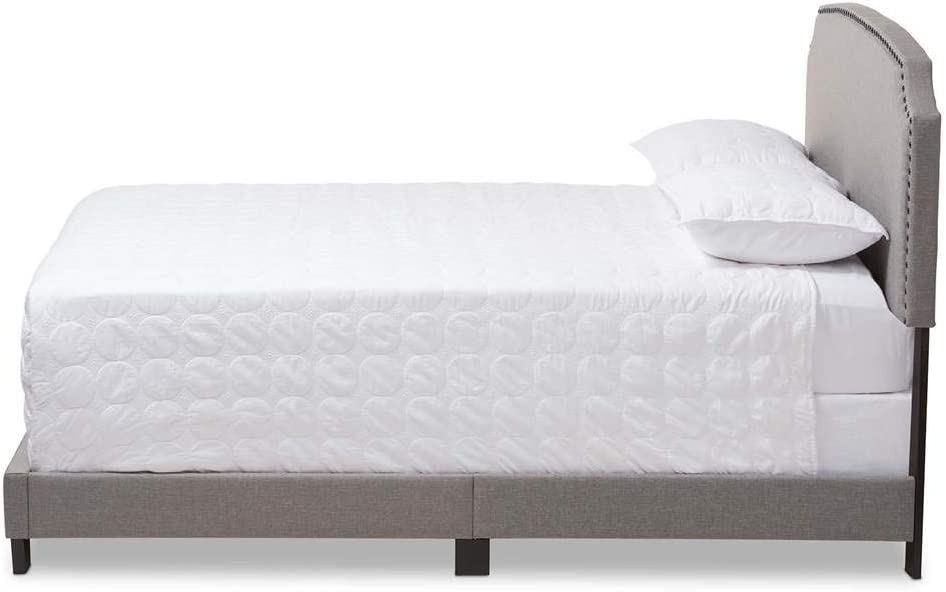 Baxton Studio Odette Modern and Contemporary Light Grey Fabric Upholstered Full Size Bed