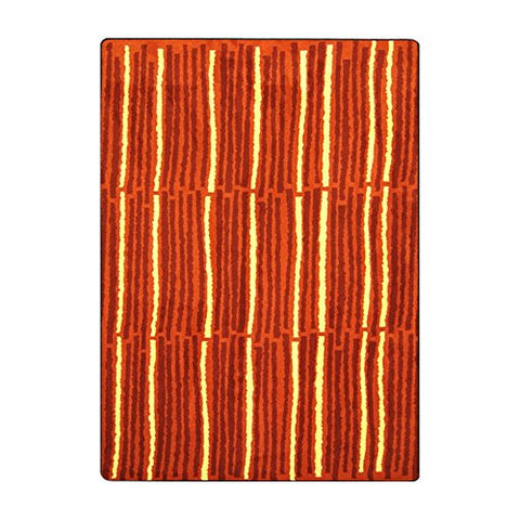 Joy Carpets Kid Essentials Cascade Teen Area Rugs, 46-Inch by 64-Inch by 0.36-Inch, Orange