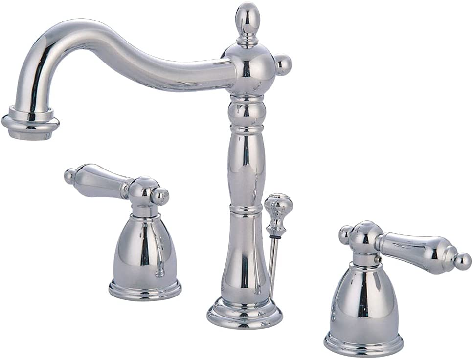 Kingston Brass KB1971AL Heritage Widespread Lavatory Faucet, Polished Chrome