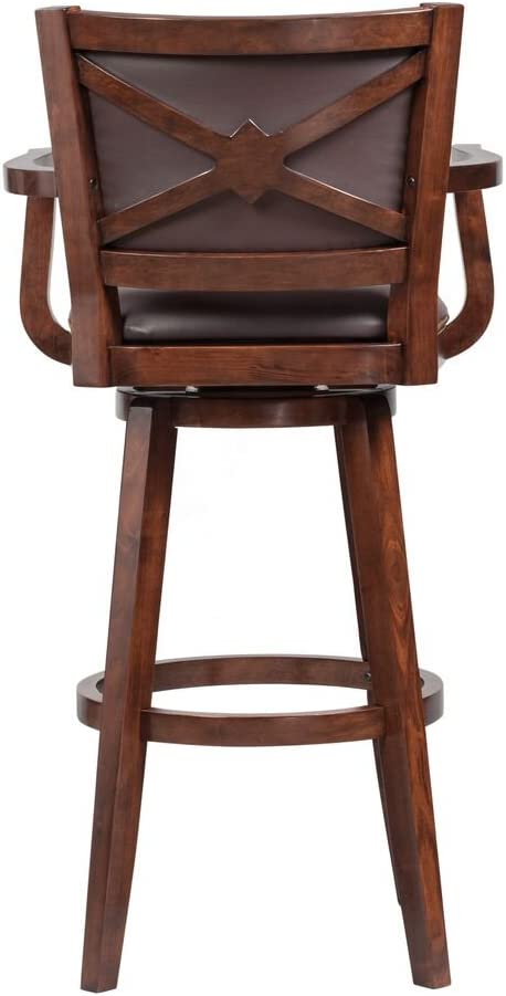 Boraam Broadmoor Swivel Extra Tall Barstool, 50-Inch, Cappuccino