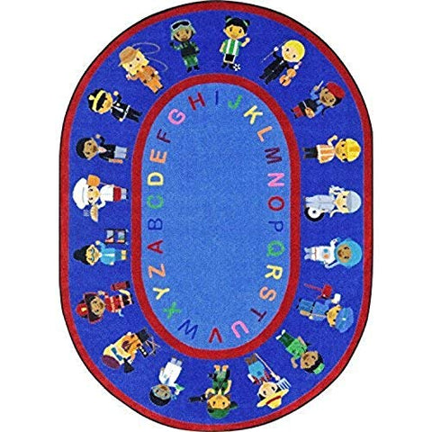 Joy Carpets 1937E We Work Together Childrens Rugs, E, Multicolor