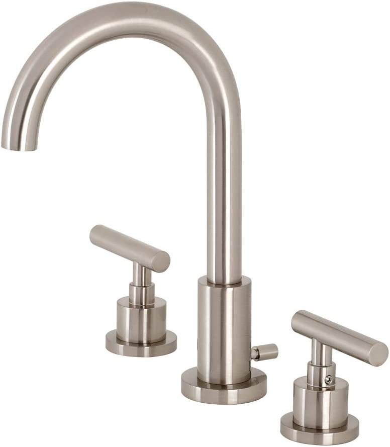 Kingston Brass FSC8928CML Manhattan Widespread Bathroom Faucet, Brushed Nickel