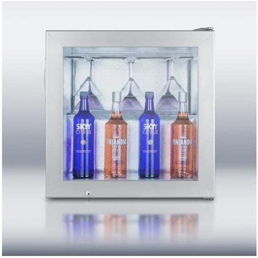 Summit SCFU386CSSVK Compact Vodka Freezer, Glass/Stainless-Steel