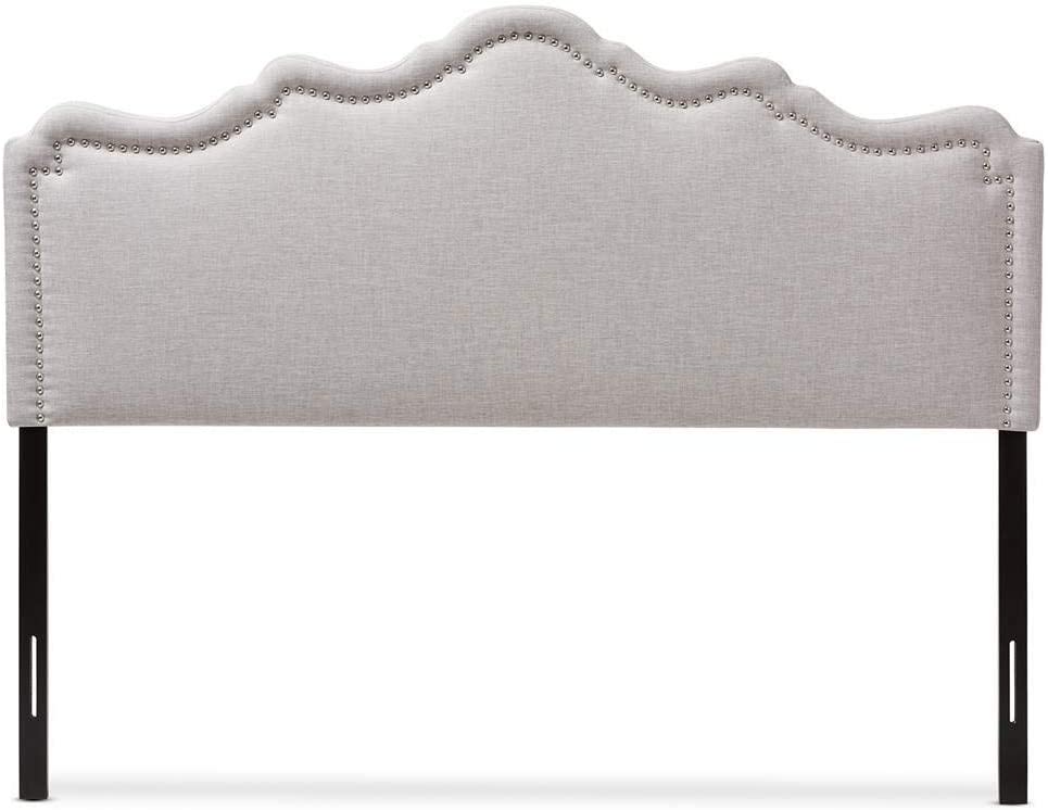 Baxton Studio Nadeen Modern and Contemporary Greyish Beige Fabric Twin Size Headboard