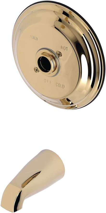 Kingston Brass KB3632TTLH Shower Faucet Tub Trim Only Without Handle, Polished Brass