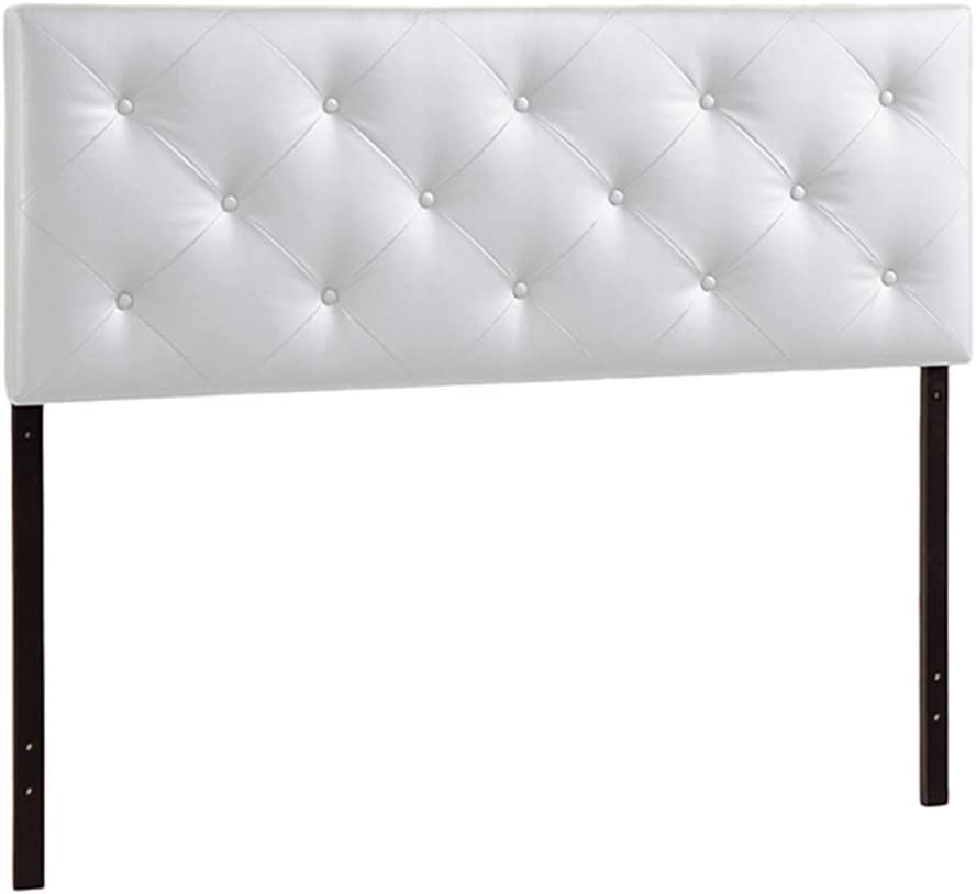 Baxton Studio Baltimore Modern and Contemporary White Faux Leather Upholstered Twin Size Headboard