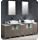 Fresca Torino 84&#34; Gray Oak Modern Double Sink Bathroom Cabinets w/Tops &amp; Vessel Sinks