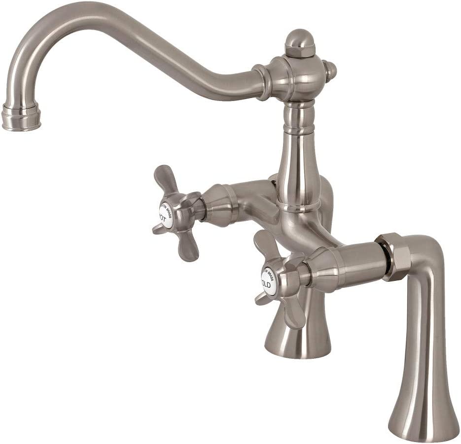 Kingston Brass KS3238BEX Essex Clawfoot Tub Faucet, Brushed Nickel