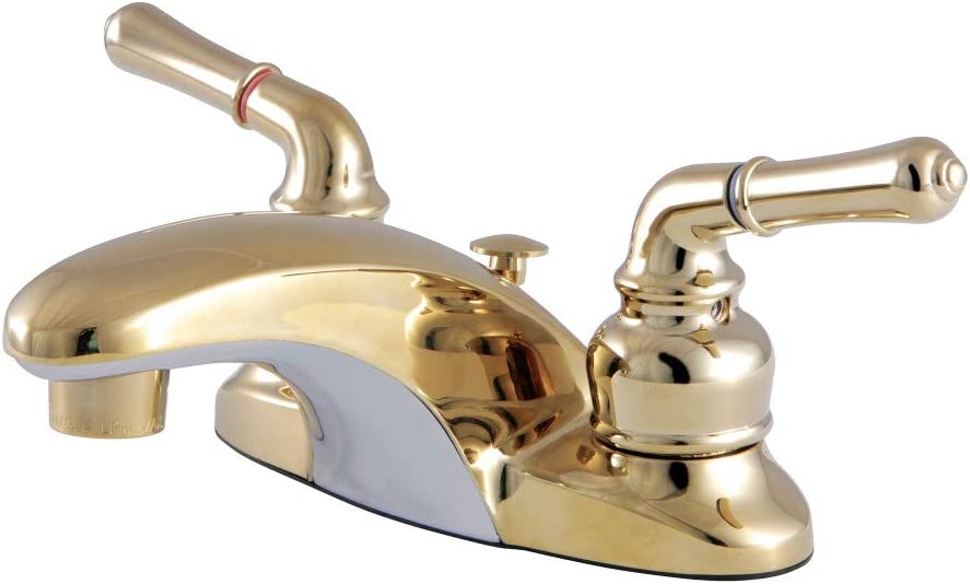 Kingston Brass KB622B Magellan 4&#34; Centerset Bathroom Faucet, Polished Brass