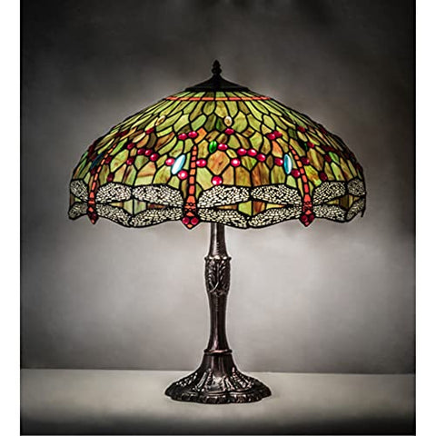 26Inch High Tiffany Hanginghead Dragonfly Table Lamp