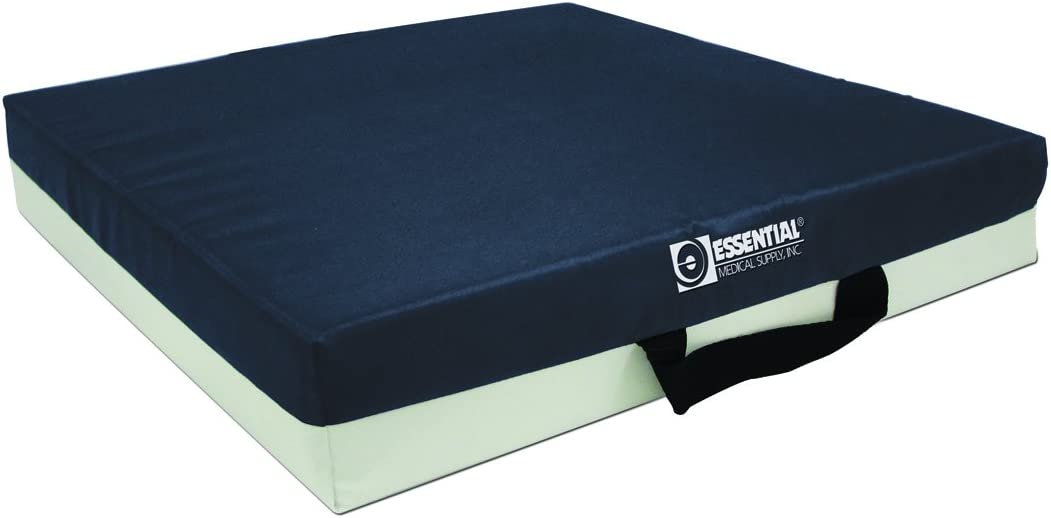 Essential Medical Supply Gel Bladder with Foam Cushion, Blue, 16 x 16 x 2 Inch