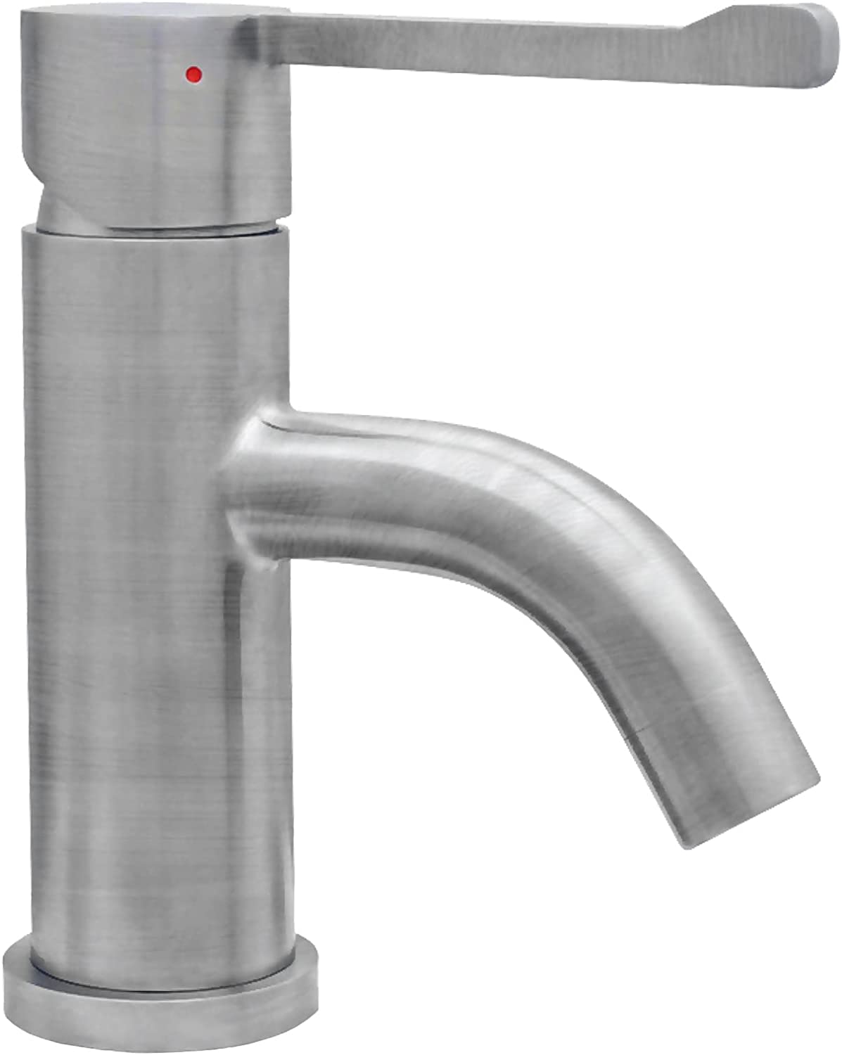 Whitehaus Collection WHS0221-SB-BSS Single Hole Single Lever Bath Faucet, Brushed Stainless Steel