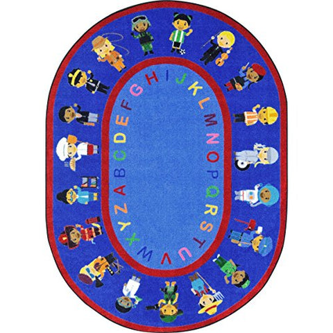 Joy Carpets 1937DD We Work Together Childrens Rugs, DD, Multicolor