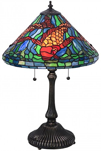 24.5InchH Tiffany Koi Table Lamp