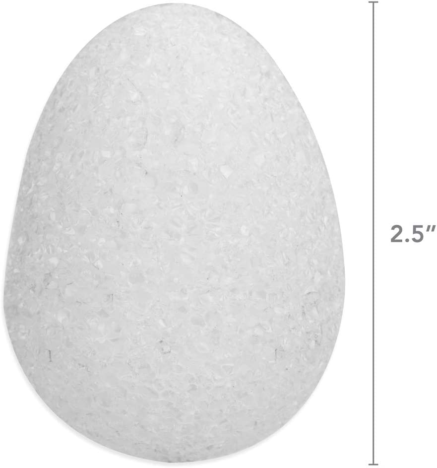 Hygloss Products Styrofoam, 2&#34;&#34; Eggs, Pack of 12, White