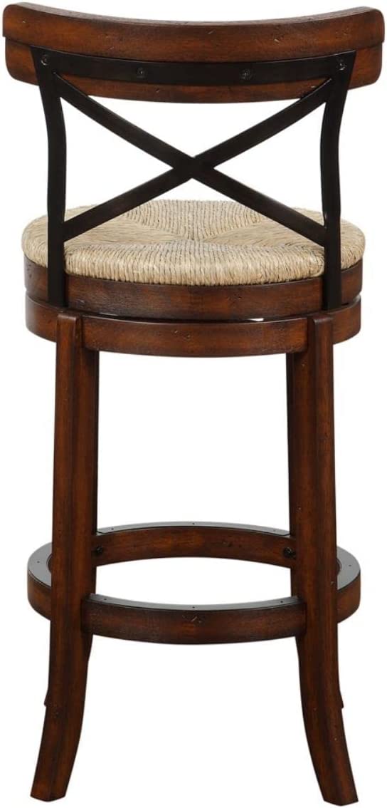 Boraam Myrtle Bar Height Stool, 29-Inch, Mahogany