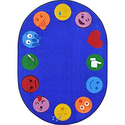 Joy Carpets 1940E Emoji Edge Childrens Rugs, E, Multicolor