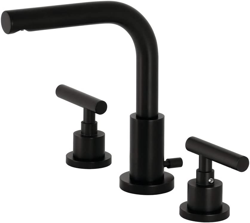 Kingston Brass FSC8950CML Manhattan Widespread Bathroom Faucet, Matte Black