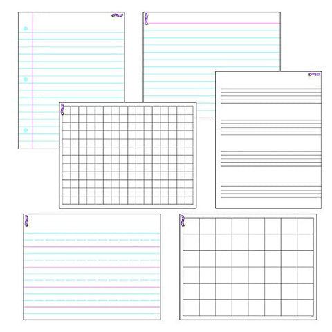 TREND enterprises, Inc. Papers &amp; Grids Wipe-Off Charts Combo Pack