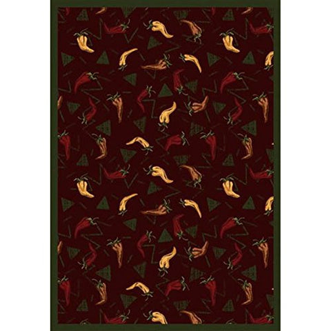 Joy Carpets Kaleidoscope Jalapeno Fiesta Whimsical Area Rugs, 46-Inch by 64-Inch by 0.36-Inch, Emerald