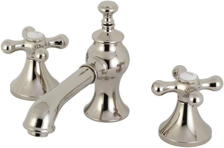 Kingston Brass KC7066AX Vintage Widespread Bathroom Faucet, Polished Nickel