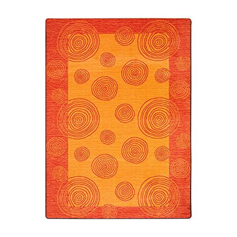 Joy Carpets Kid Essentials Whimzi Teen Area Rugs, 46-Inch by 64-Inch by 0.36-Inch, Orange