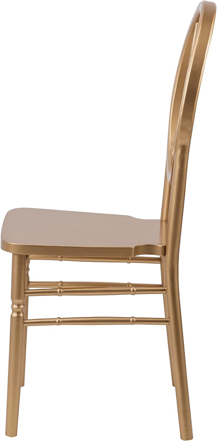 Commercial Seating Products Sandglass Gold Wood Chairs, 2-Pack