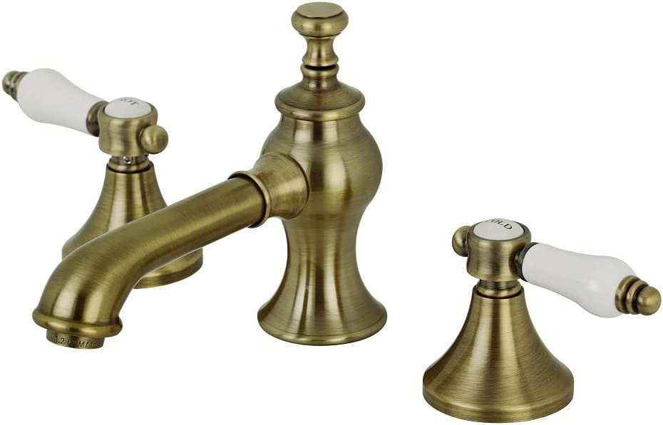 Kingston Brass KC7063BPL Bel-Air 8 in. Widespread Bathroom Faucet, Antique Brass