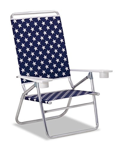 Telescope Casual Light N Easy High Boy Folding Beach Arm Chair With Marine Grade Polymer Arms With Cup Holders With Betsy Fabric