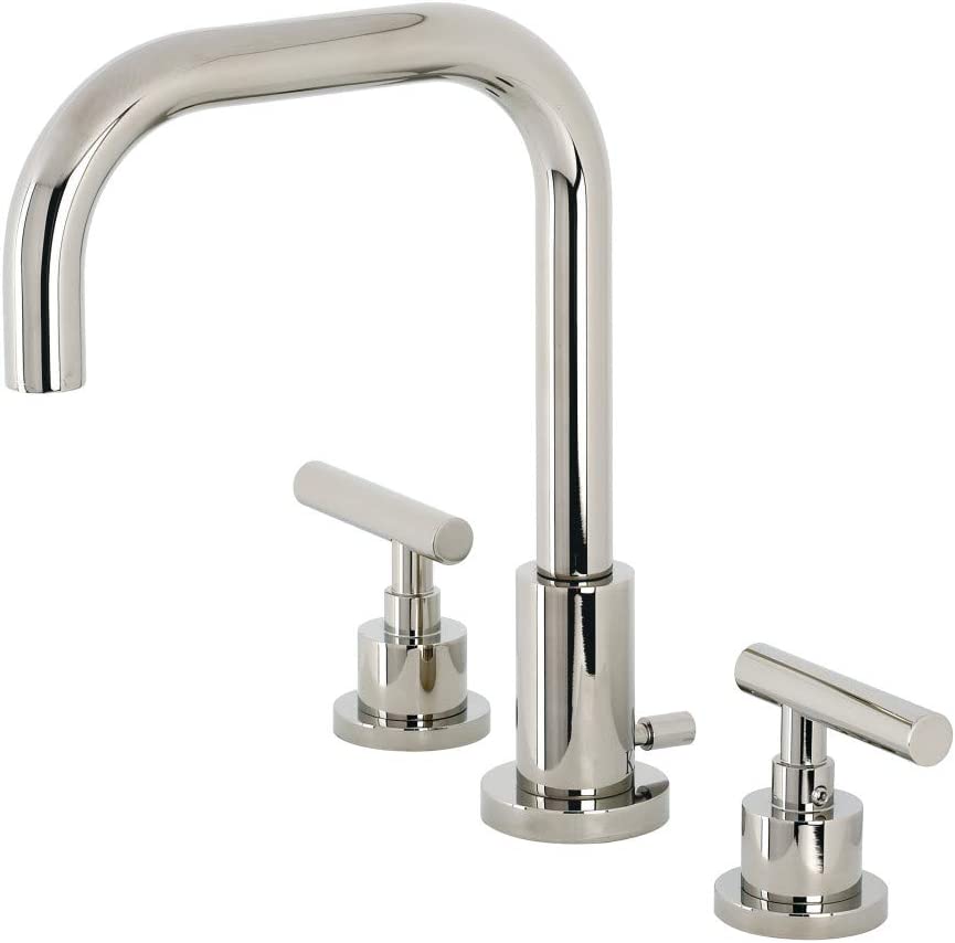 Kingston Brass FSC8939CML Manhattan Widespread Bathroom Faucet, Polished Nickel