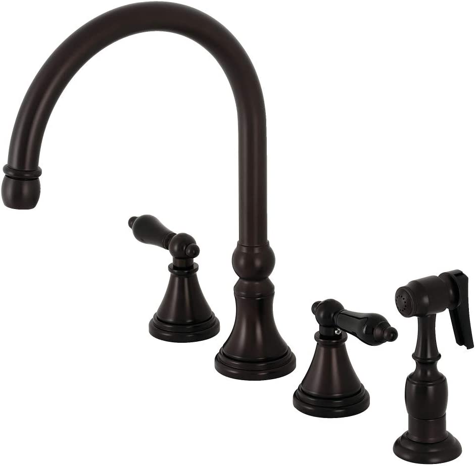 Kingston Brass KS2795PKLBS Duchess Widespread Kitchen Faucet, Oil Rubbed Bronze