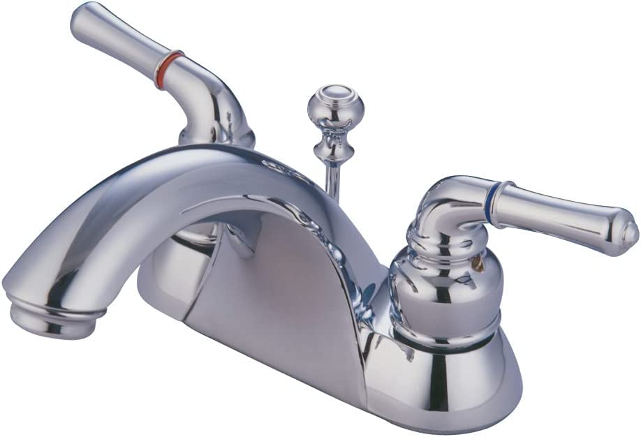 Kingston Brass KB2621 Naples 4-Inch Centerset Lavatory Faucet, Polished Chrome
