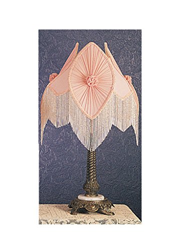 28 inches H Fabric & Fringe Pink Pontiff Table Lamp