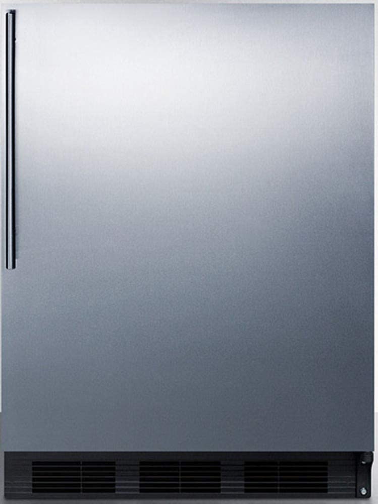 Summit FF63BKBISSHV 24&#34; Compact Refrigerator in Stainless Steel