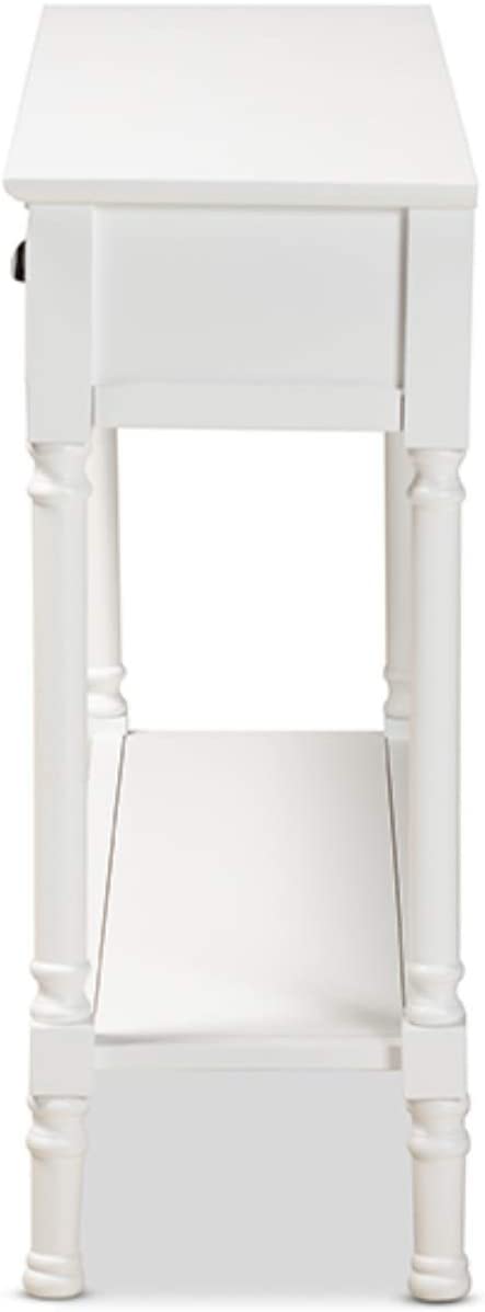 Baxton Studio Garvey French Provincial White Finished Wood 3-Drawer Entryway Console Table