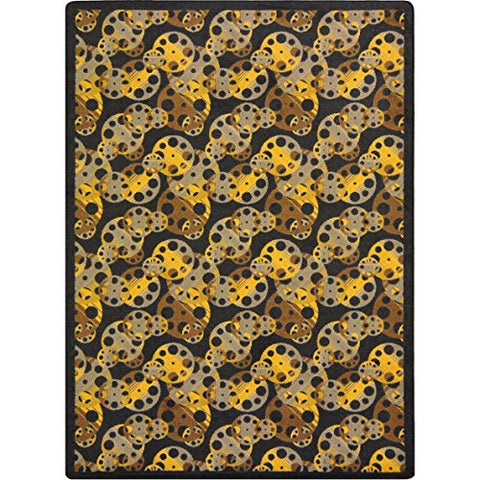 Joy Carpets Any Day Matinee Reeling Theater Area Rugs, 92-Inch by 129-Inch by 0.36-Inch, Brown