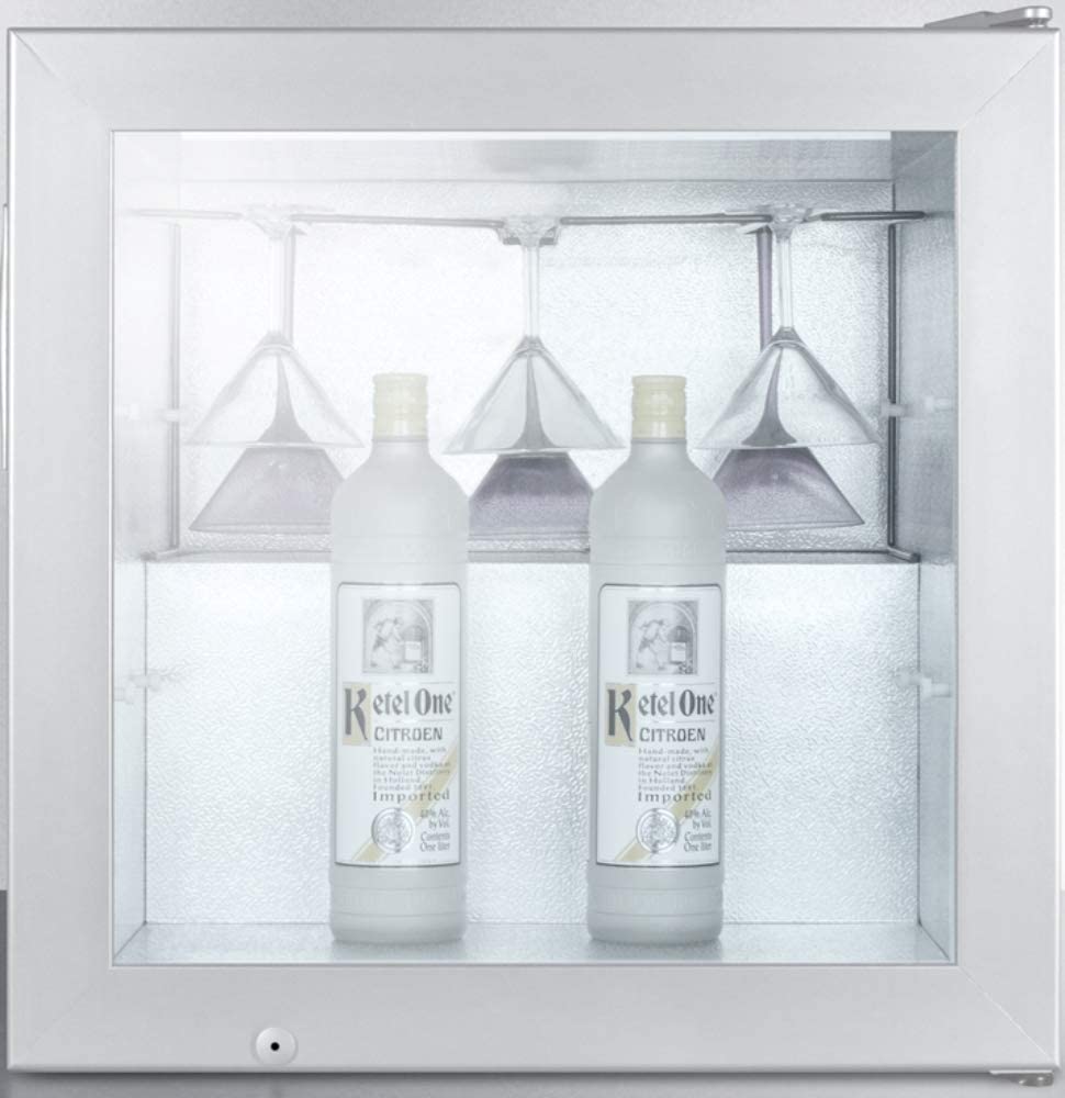 Summit SCFU386VK Compact Vodka Freezer, Glass/Gray