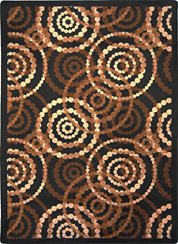 Joy Carpets Kid Essentials Dottie Teen Area Rugs, 92-Inch by 129-Inch by 0.36-Inch, Desert