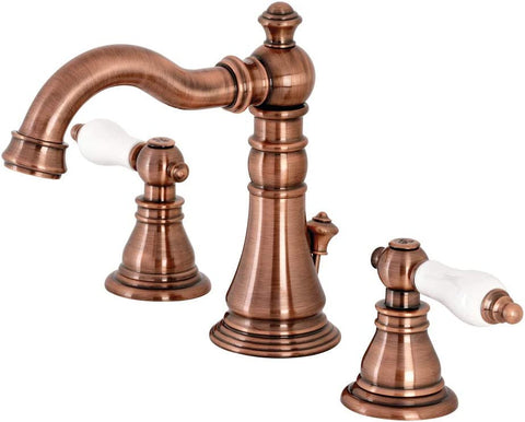 Kingston Brass FSC197APLAC American Patriot Widespread Bathroom Faucet, Antique Copper